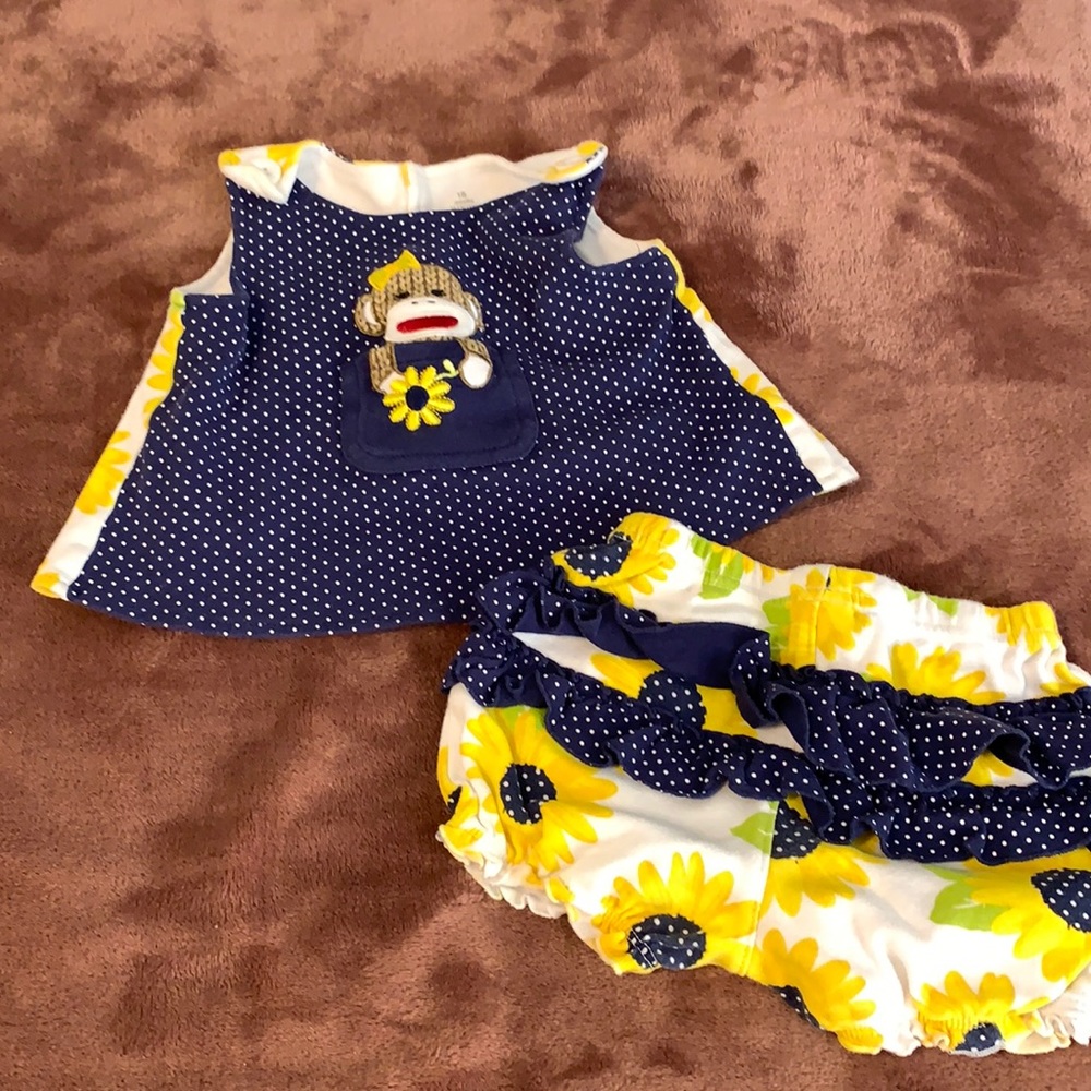 Baby Starters 18 month monkey yellow/blue set